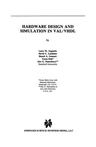 Tapa de Hardware Design and Simulation in VAL/VHDL