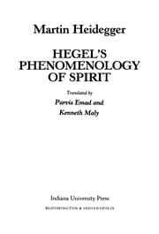Tapa de Hegel's Phenomenology of spirit