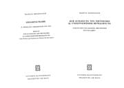 Tapa de Zur Auslegung von Nietzsches II. Unzeitgemässer Betrachtung, "Vom Nutzen und Nachteil der Historie für das Leben"