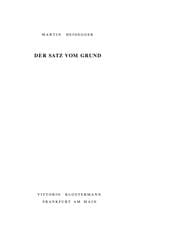 Tapa de Der Satz vom Grund