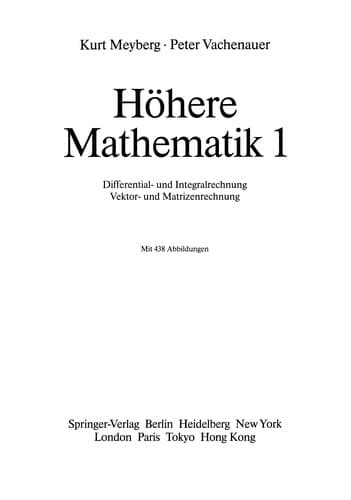 Tapa de Höhere Mathematik 1