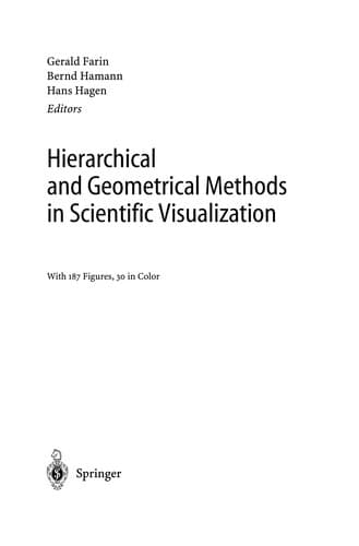 Tapa de Hierarchical and geometrical methods in scientific visualization