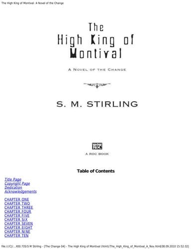 Tapa de The High King of Montival