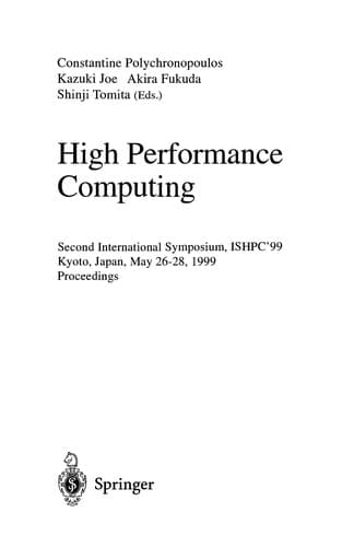 Tapa de High Performance Computing