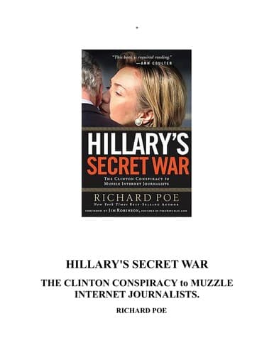 Tapa de Hillary's Secret War