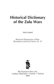 Tapa de Historical dictionary of the Zulu wars