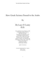 Tapa de How Greek Science Passed to the Arabs