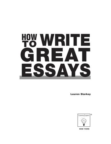 Tapa de How to write great essays