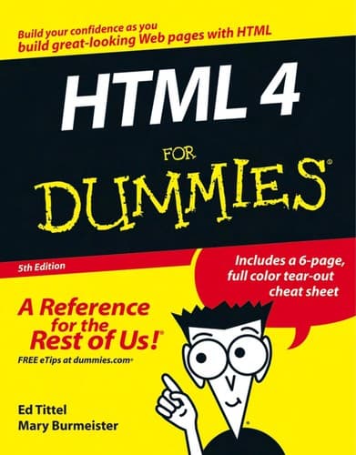 Tapa de HTML 4 for dummies