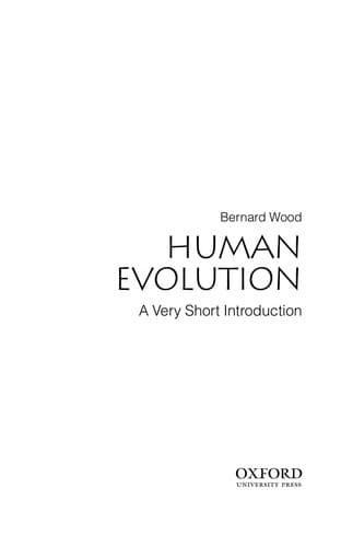 Tapa de Human Evolution: A Very Short History