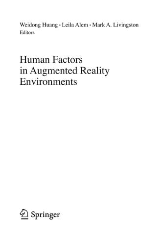 Tapa de Human Factors in Augmented Reality Environments