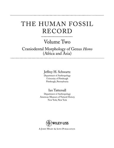 Tapa de The human fossil record