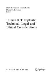 Tapa de Human ICT Implants: Technical, Legal and Ethical Considerations