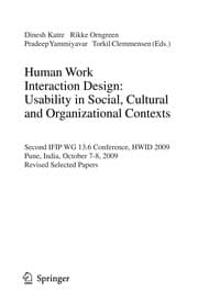 Tapa de Human Work Interaction Design: Usability in Social, Cultural and Organizational Contexts