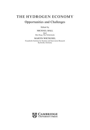 Tapa de The hydrogen economy