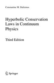 Tapa de Hyperbolic conservation laws in continuum physics