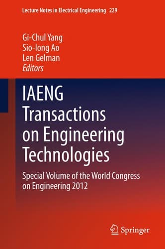Tapa de IAENG Transactions on Engineering Technologies