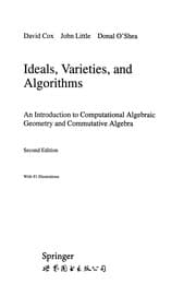 Tapa de Ideals, Varieties, and Algorithms
