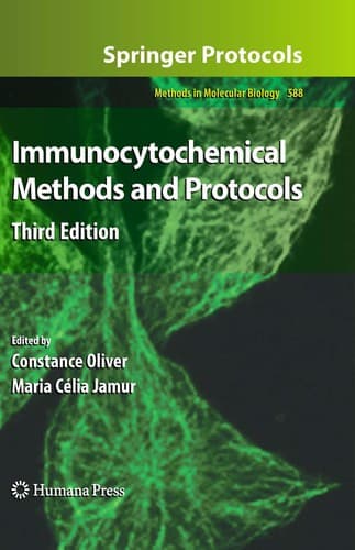 Tapa de Immunocytochemical methods and protocols