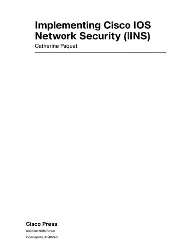 Tapa de Implementing Cisco IOS Network Security (IINS)
