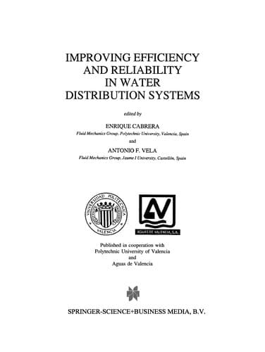 Tapa de Improving Efficiency and Reliability in Water Distribution Systems