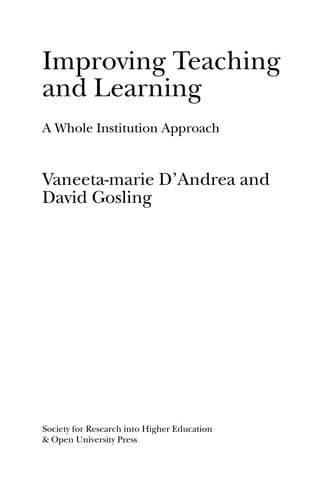 Tapa de Improving teaching and learning in higher education