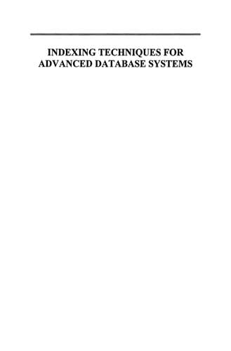 Tapa de Indexing Techniques for Advanced Database Systems