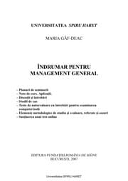 Tapa de Îndrumar pentru management general
