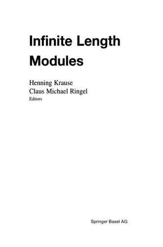 Tapa de Infinite length modules