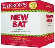 Tapa de Barron's NEW SAT Flash Cards: 500 Flash Cards to Help You Achieve a Higher Score (Barron's Test Prep)