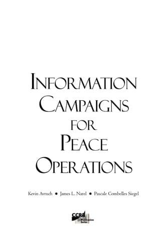 Tapa de Information campaigns for peace operations