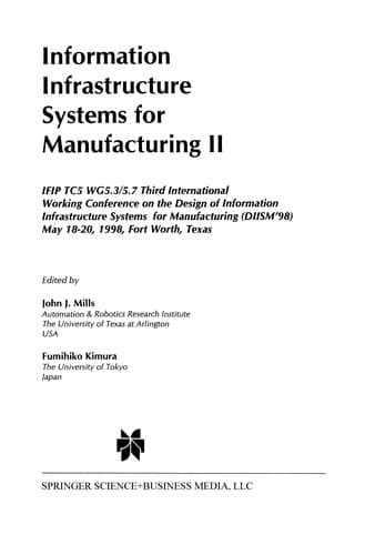 Tapa de Information Infrastructure Systems for Manufacturing II