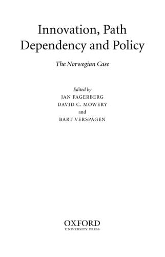 Tapa de Innovation, path dependency and policy