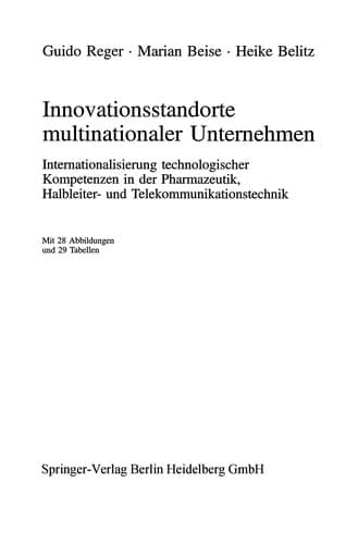 Tapa de Innovationsstandorte multinationaler Unternehmen