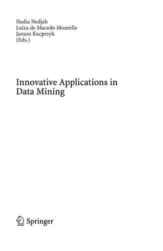 Tapa de Innovative applications in data mining