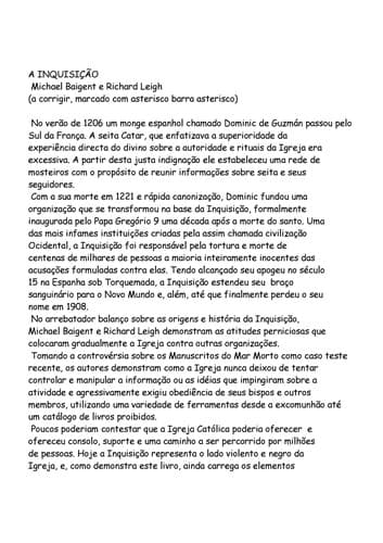 Tapa de A Inquisição