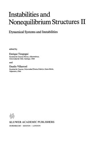 Tapa de Instabilities and Nonequilibrium Structures II