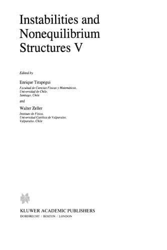 Tapa de Instabilities and Nonequilibrium Structures V