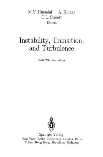 Tapa de Instability, Transition, and Turbulence