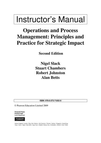 Tapa de Operations and process management