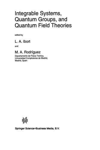 Tapa de Integrable Systems, Quantum Groups, and Quantum Field Theories