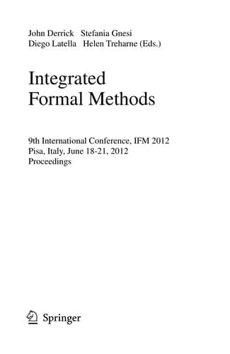Tapa de Integrated Formal Methods