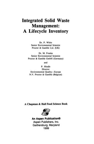 Tapa de Integrated solid waste management