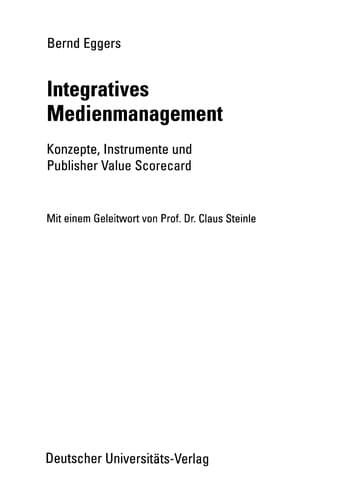 Tapa de Integratives Medienmanagement