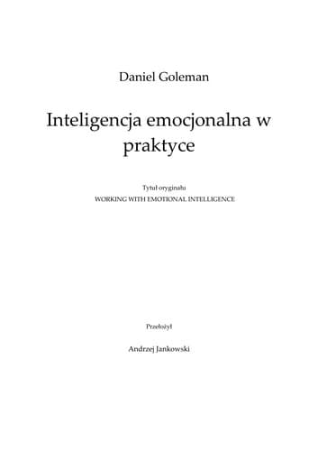 Tapa de Inteligencja emocjonalna w praktyce