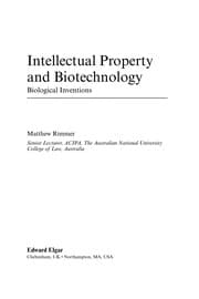 Tapa de Intellectual property and biotechnology