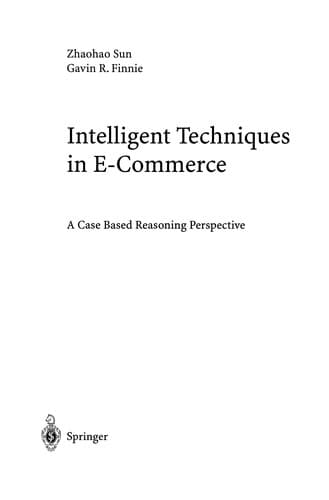 Tapa de Intelligent Techniques in E-Commerce
