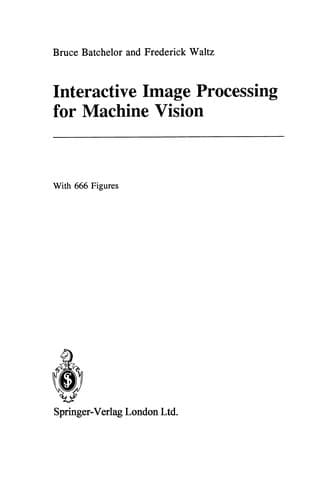 Tapa de Interactive Image Processing for Machine Vision