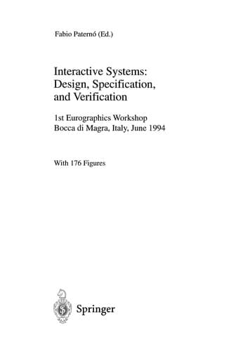 Tapa de Interactive Systems: Design, Specification, and Verification