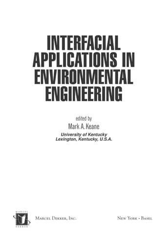 Tapa de Interfacial applications in environmental engineering